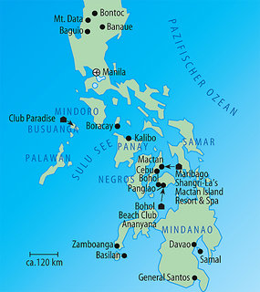 Übersichtskarte Philippinen, Club Paradise