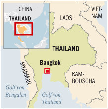 Lage von Bangkok